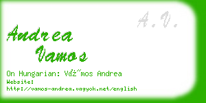 andrea vamos business card